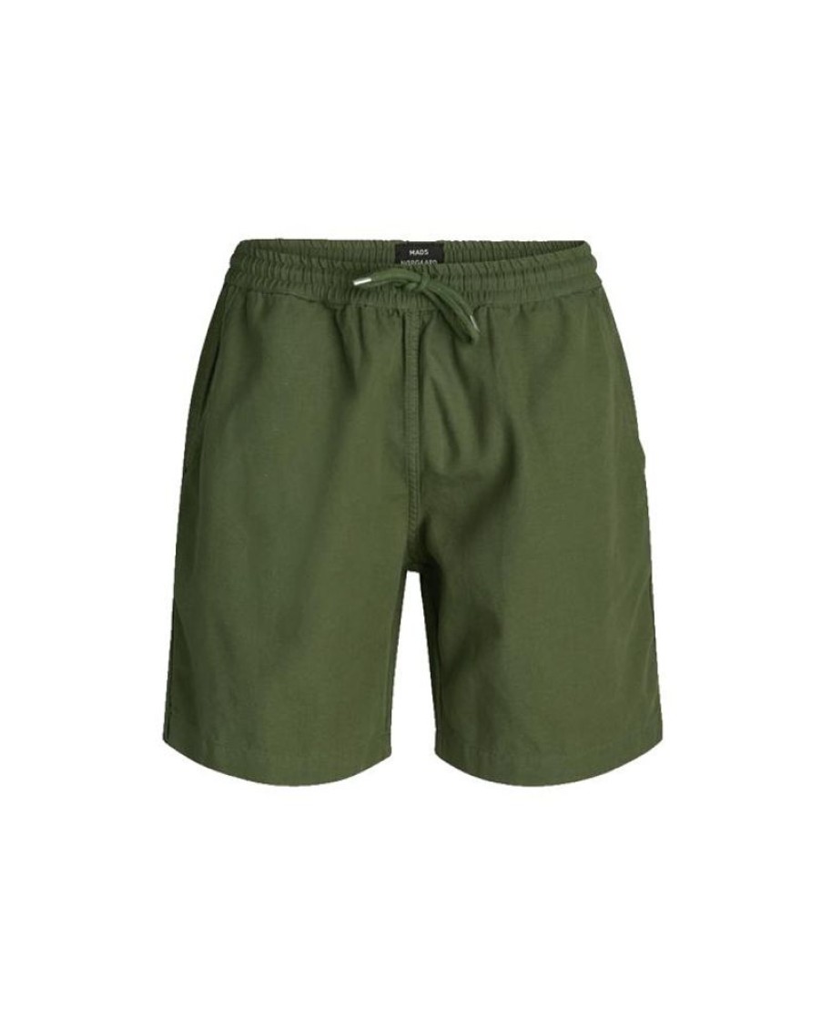 Men Mads Nørgaard Men Shorts | Mads Norgaard Dyed Canvas Shorts Olivine