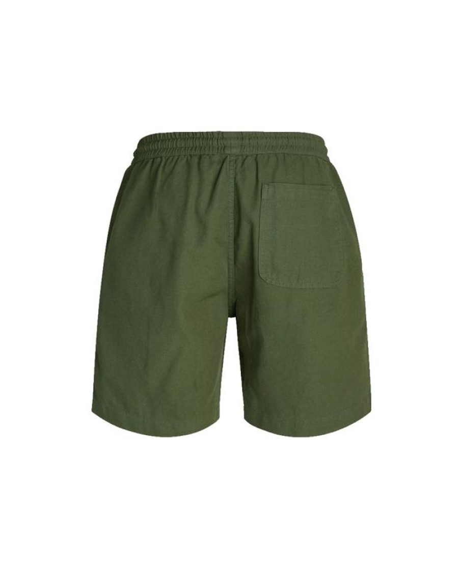 Men Mads Nørgaard Men Shorts | Mads Norgaard Dyed Canvas Shorts Olivine