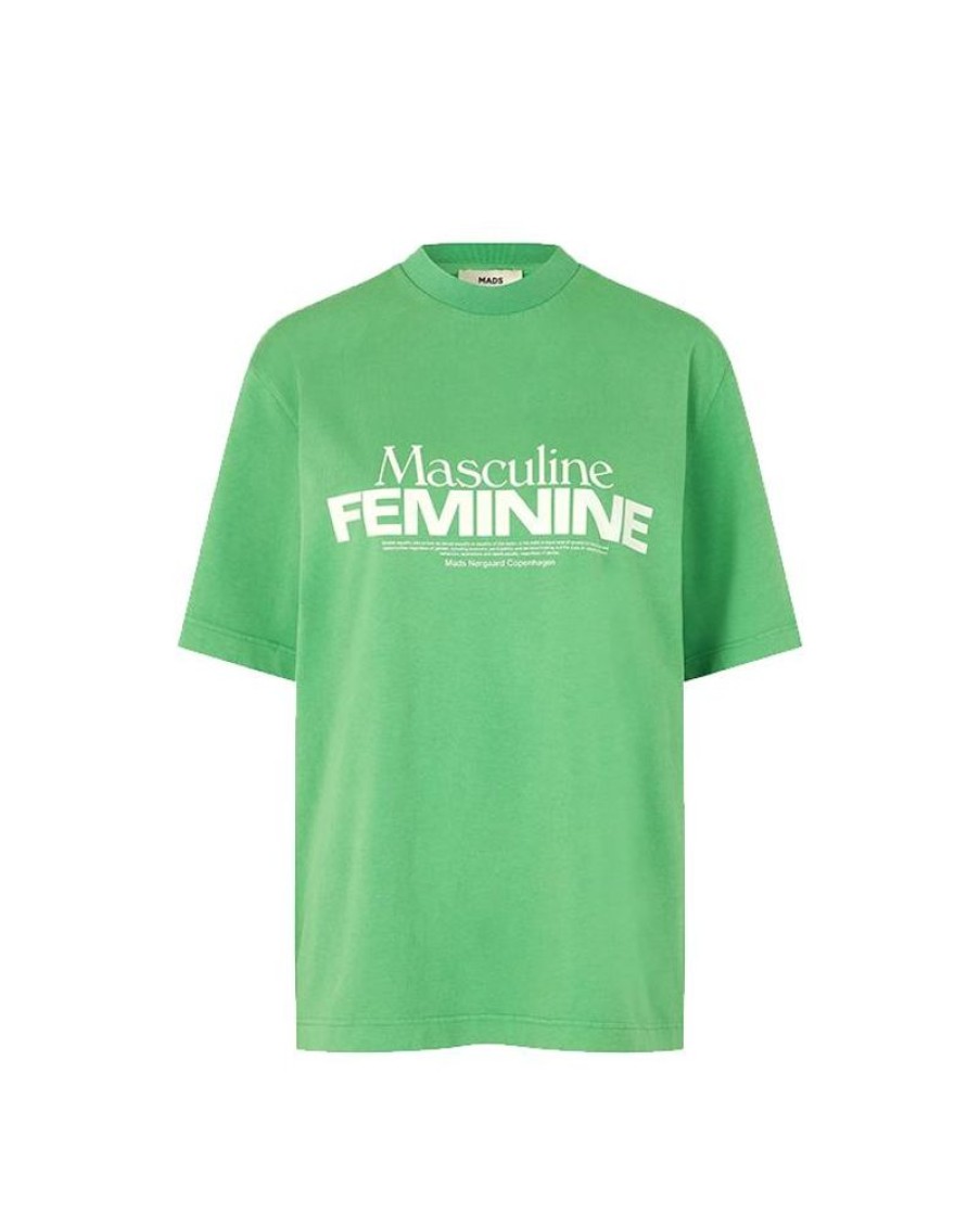 Women Mads Nørgaard Women T-Shirts And Tops | Mads Norgaard Heavy Dye Dassel Tee Poison Green