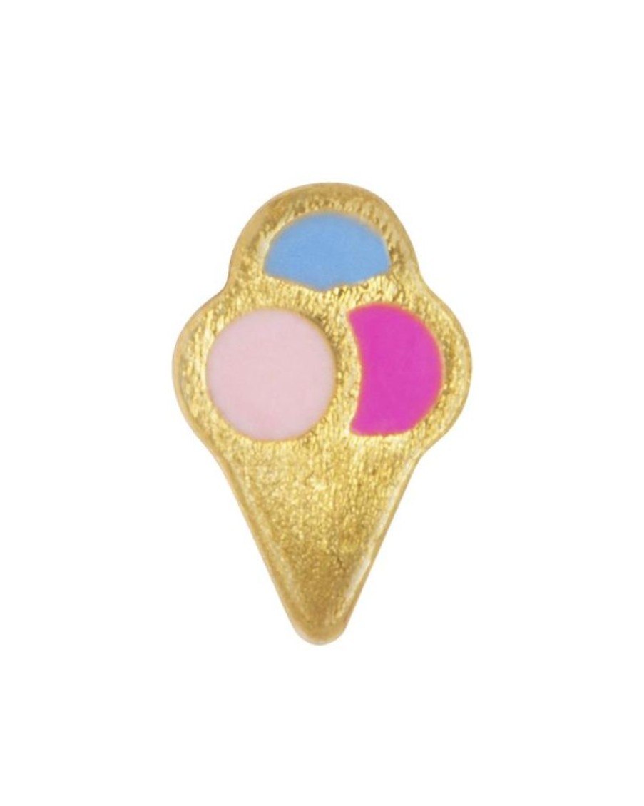 Women Lulu Copenhagen Jewellery | Lulu Copenhagen Ice Cone Ear Stud Gold