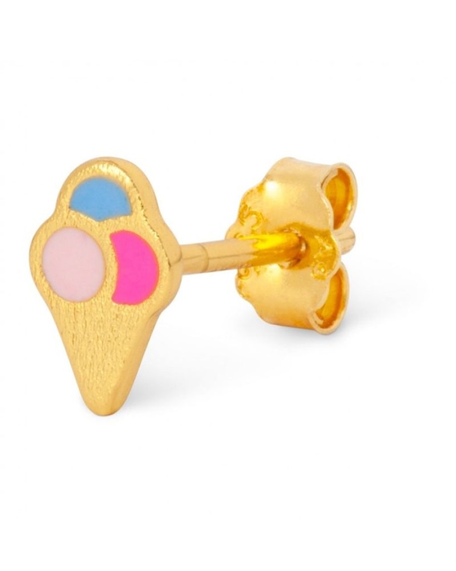 Women Lulu Copenhagen Jewellery | Lulu Copenhagen Ice Cone Ear Stud Gold