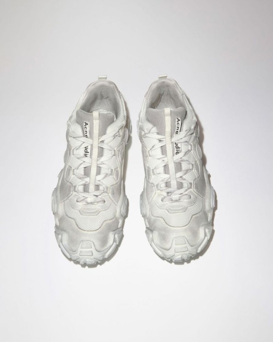 Men Acne Women | Acne Studios Chunky Mesh Sneakers White