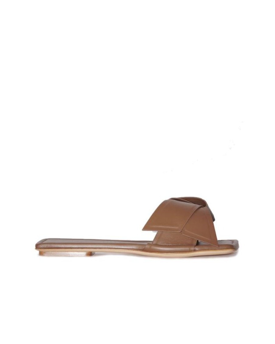 Women Acne Women | Acne Studios Musubi Leather Sandal Camel