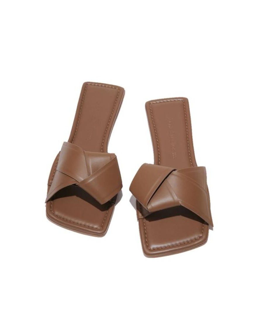 Women Acne Women | Acne Studios Musubi Leather Sandal Camel