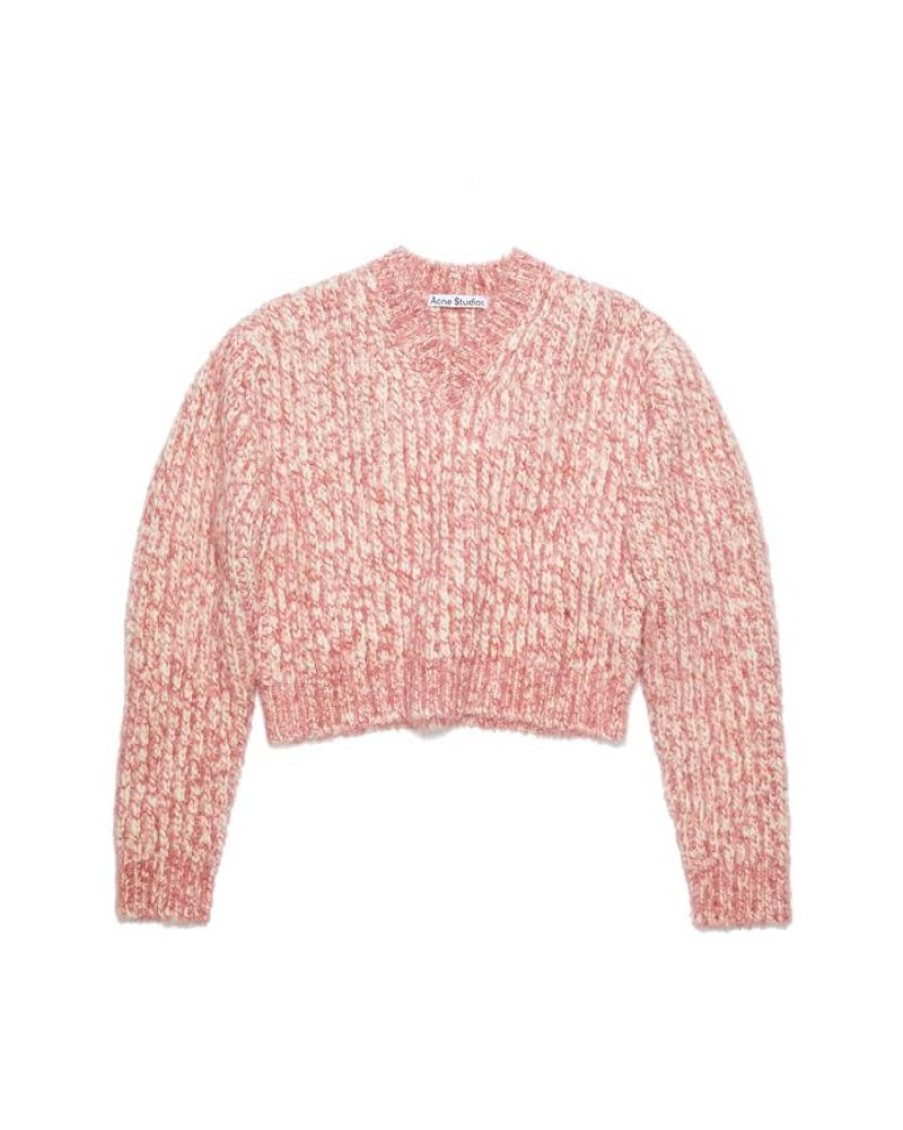 Women Acne Women Knitwear And Sweatshirts | Acne Studios Wool Blend Jumper Off White/Multi