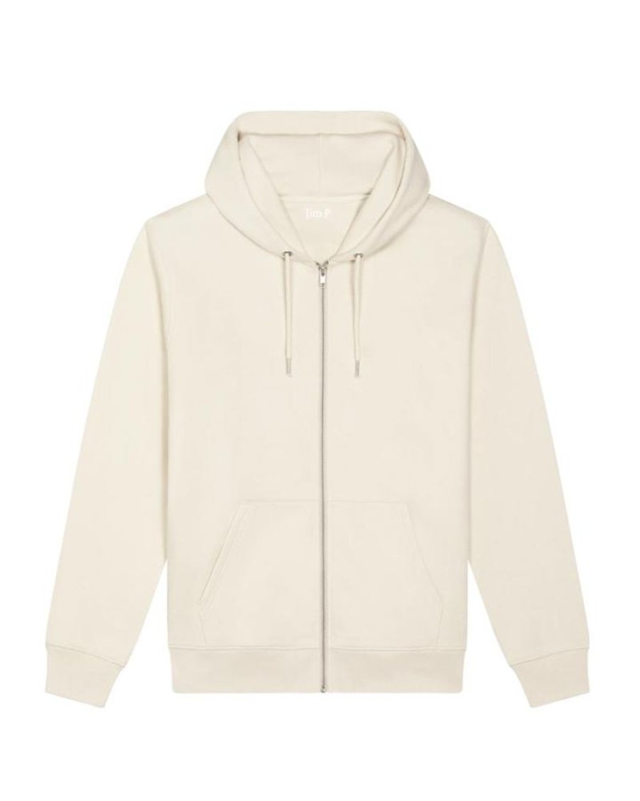 Men Jim P Sweatshirts | Jim P Zip Hoodie Natural