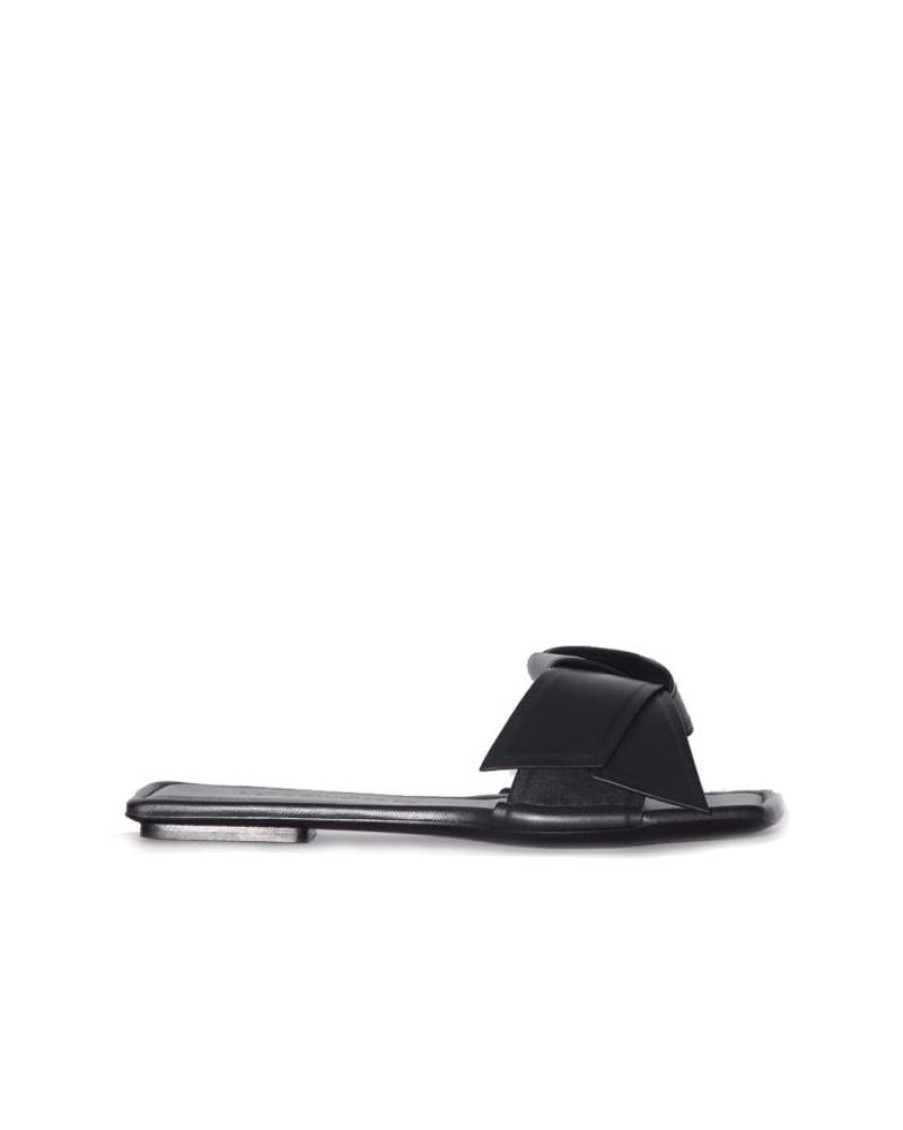 Women Acne Women | Acne Studios Musubi Leather Sandal Black