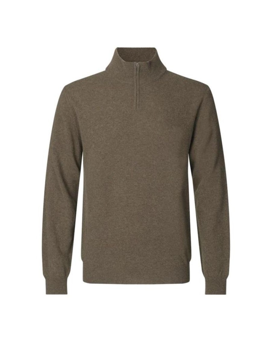 Men Mads Nørgaard Men Knitwear | Mads Norgaard Eco Wool Halfdan Knit Tarmac