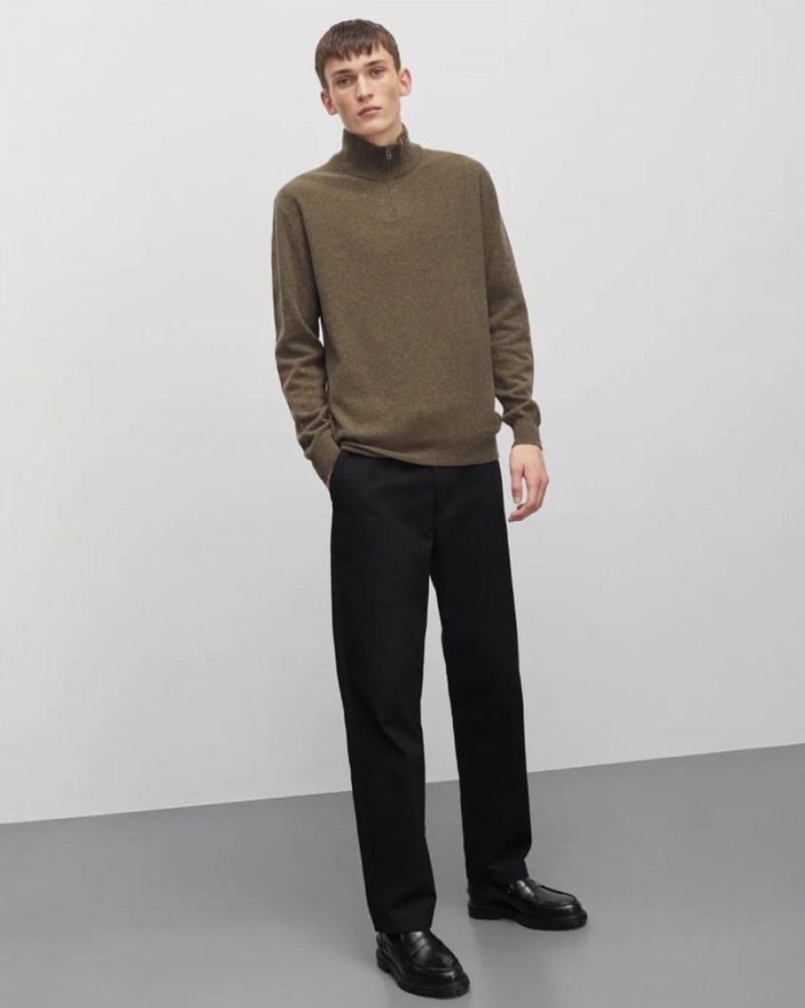 Men Mads Nørgaard Men Knitwear | Mads Norgaard Eco Wool Halfdan Knit Tarmac