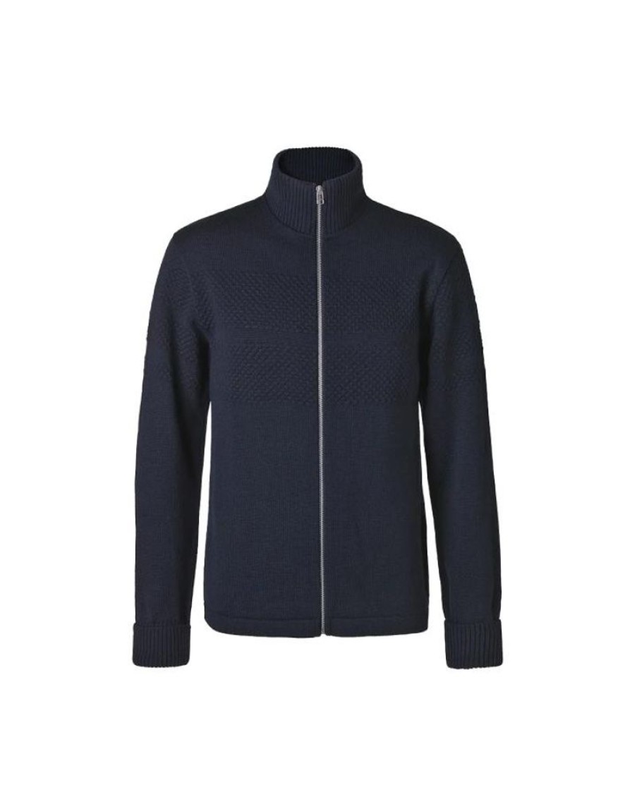 Men Mads Nørgaard Men Knitwear | Mads Norgaard 100% Wool Klemens Zip Sky Captain