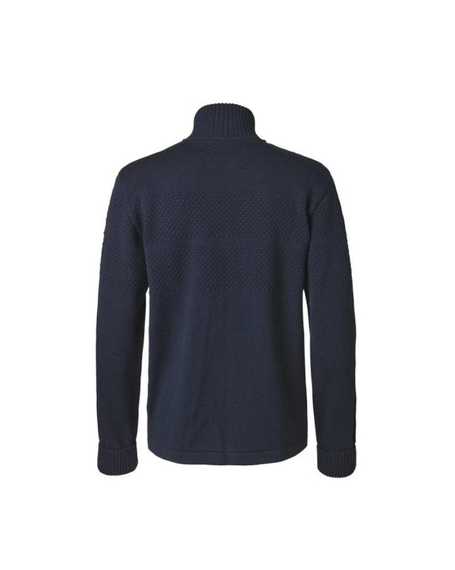 Men Mads Nørgaard Men Knitwear | Mads Norgaard 100% Wool Klemens Zip Sky Captain