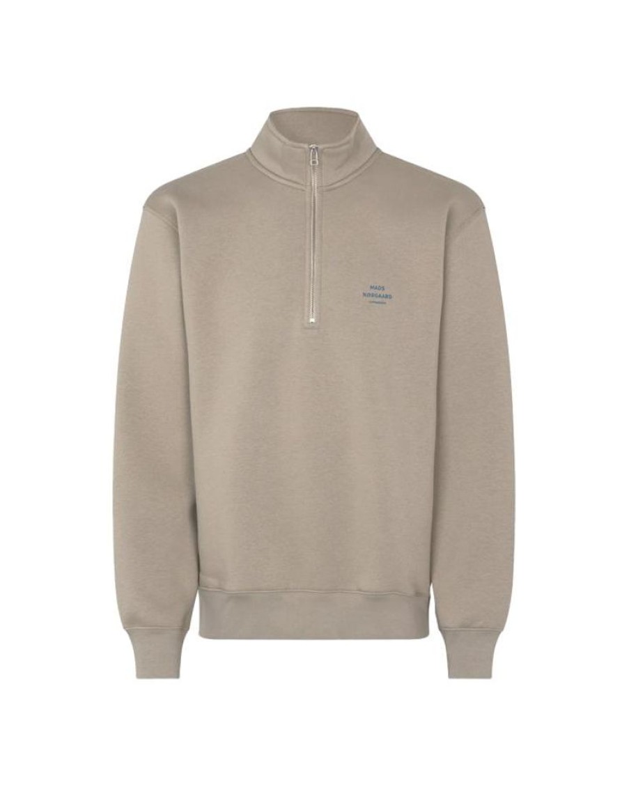 Men Mads Nørgaard Men Sweatshirts | Mads Norgaard Standard Half Zip Logo Sweat Seneca Rock