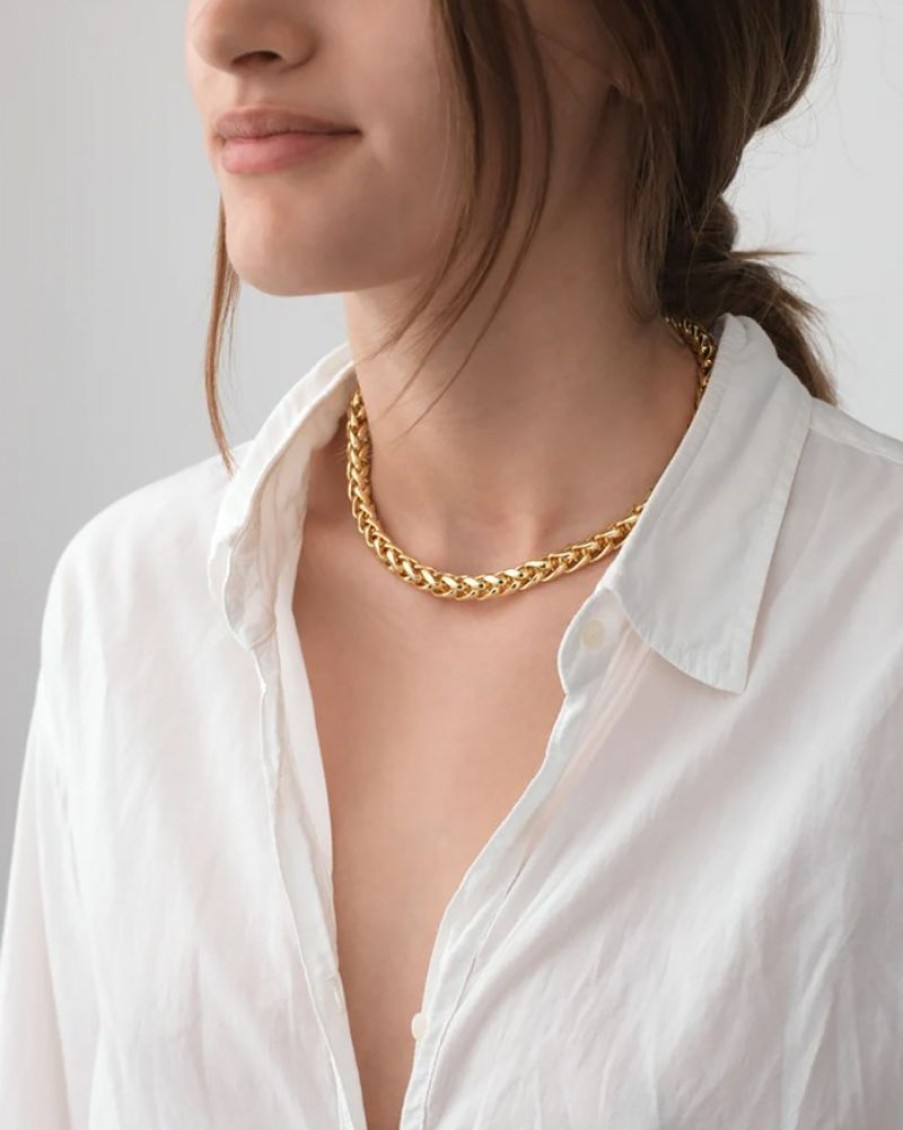 Women Anni Lu Jewellery | Anni Lu Liquid Gold Necklace Gold