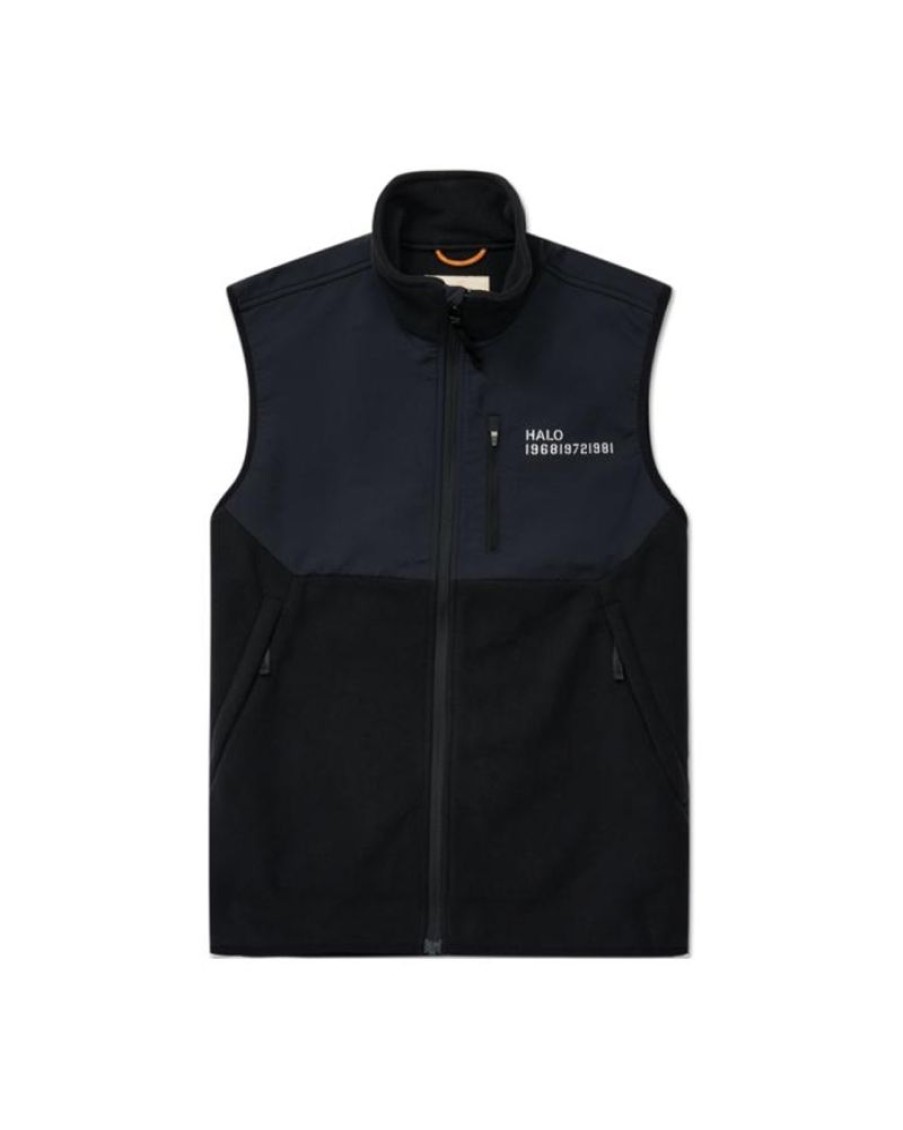 Men HALO Jackets | Halo Blocked Fleece Vest Black