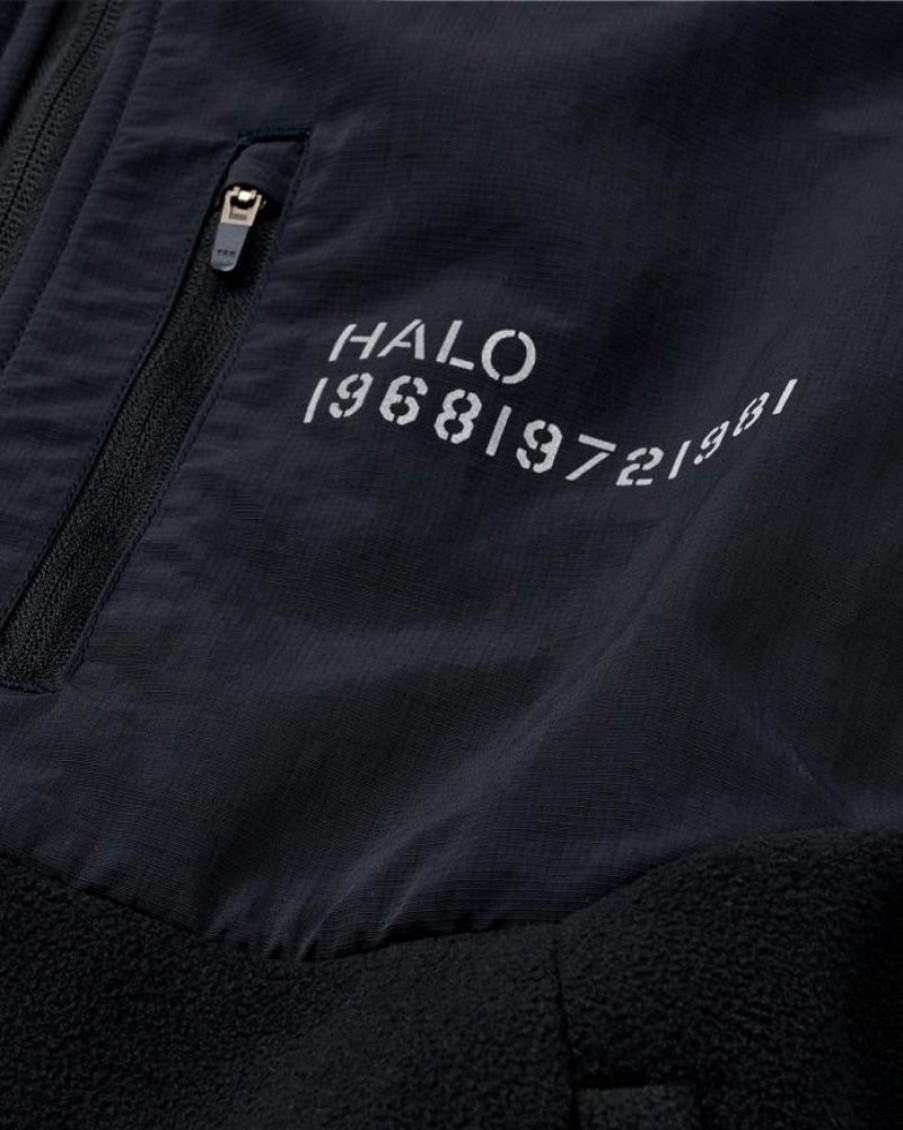 Men HALO Jackets | Halo Blocked Fleece Vest Black