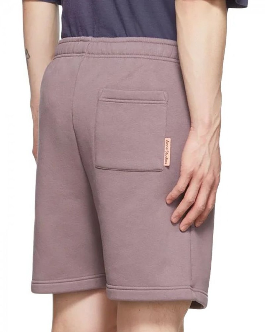 Men Acne Men Shorts | Acne Studios Cotton Blend Shorts Dusty Purple