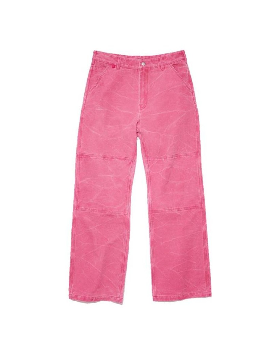 Women Acne Women Jeans | Acne Studios Cotton Canvas Trousers Pink