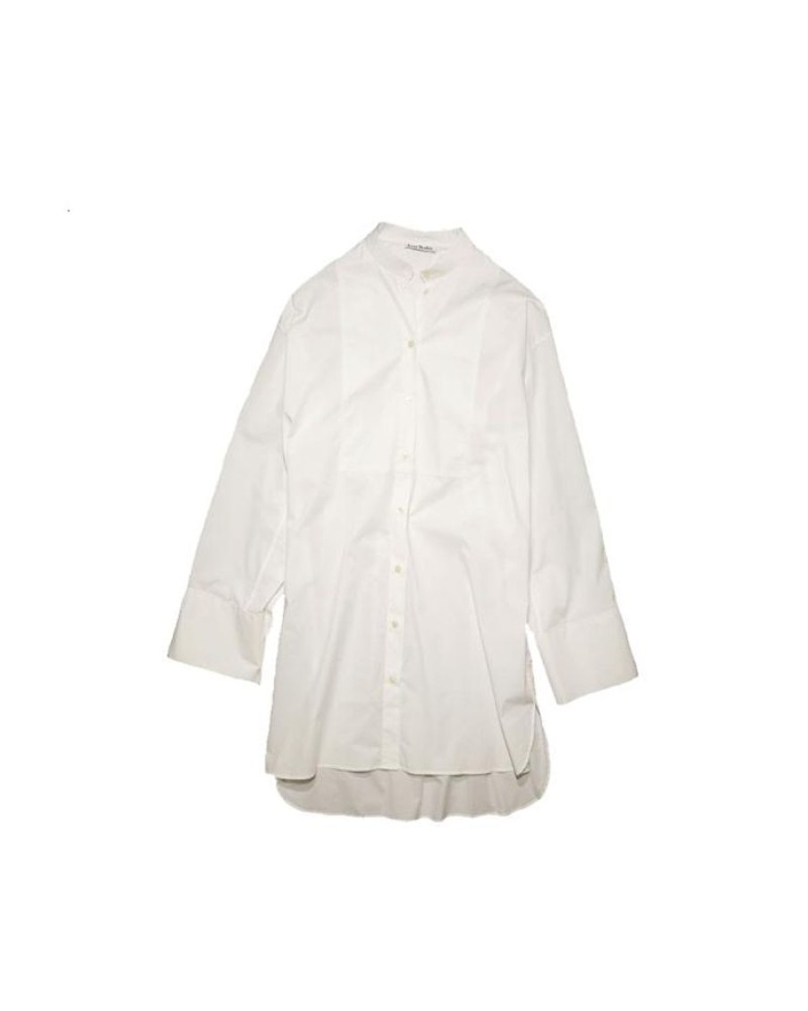 Women Acne Women Shirts | Acne Studios Shirt Dress White