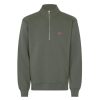 Men Mads Nørgaard Men Sweatshirts | Mads Norgaard Standard Half Zip Logo Sweat Beluga