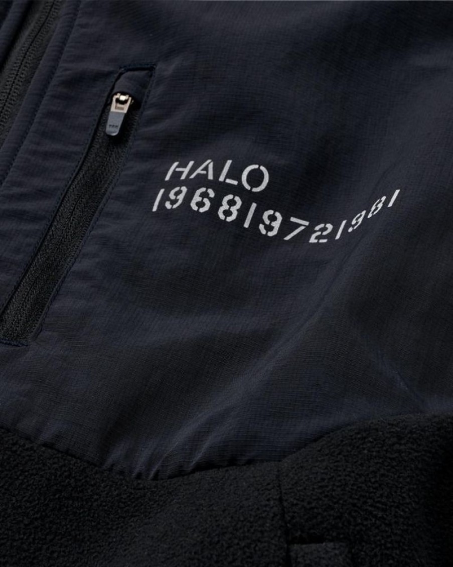 Men HALO Jackets | Halo Blocked Zip Fleece Black