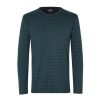 Men Mads Nørgaard Men Sweatshirts | Mads Norgaard Duo Rib Tobias Tee Ls Darkest Spruce/Deep Well