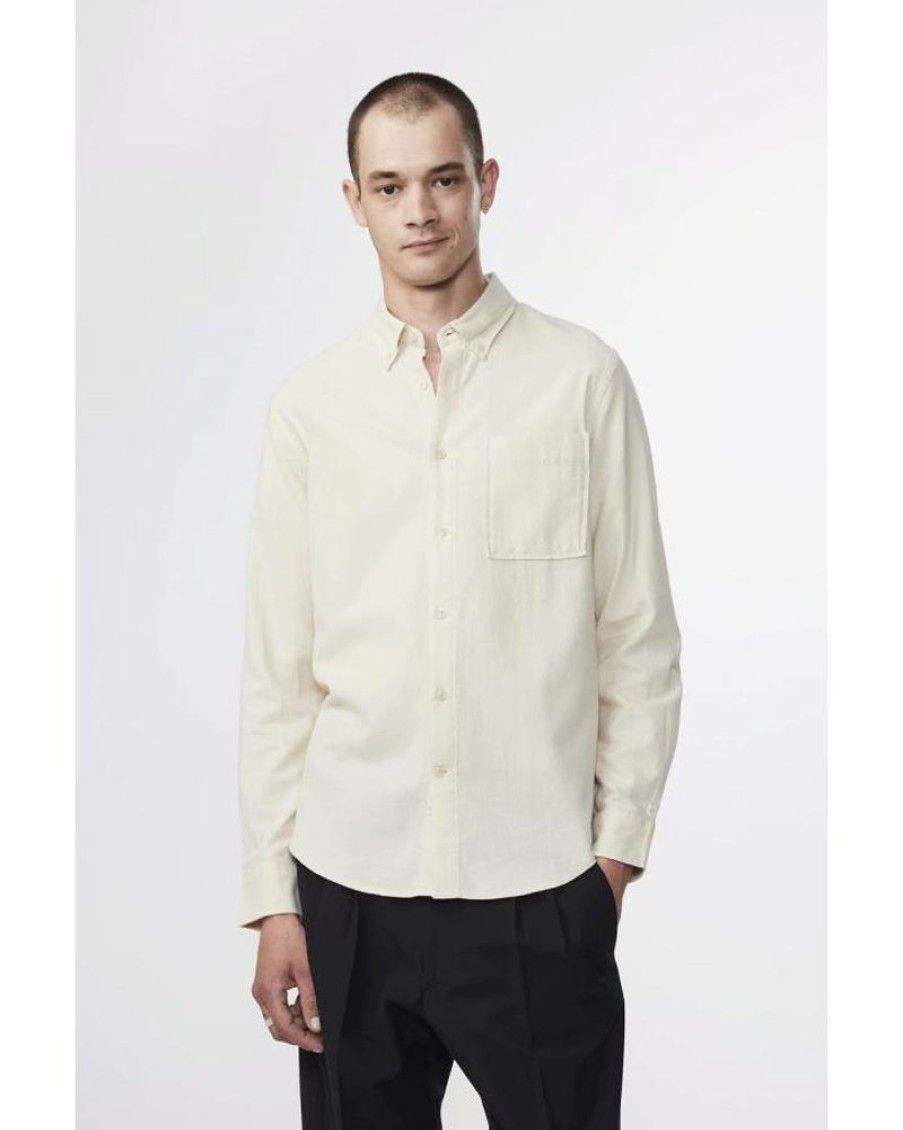 Men NN07 Shirts | Nn07 Arne Bd 5159 Ecru