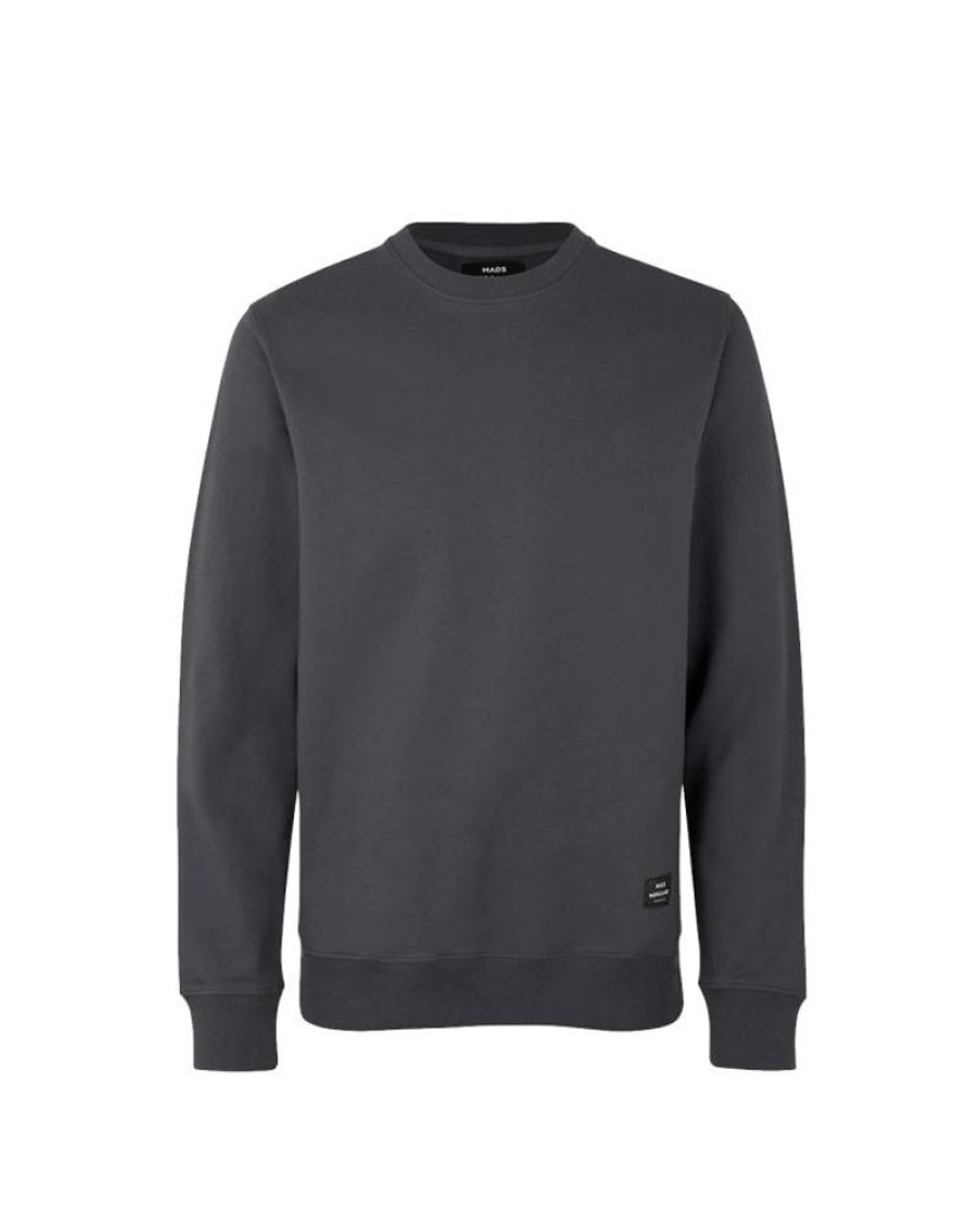 Men Mads Nørgaard Men Knitwear | Mads Norgaard Light Terry Asker Sweat Asphalt