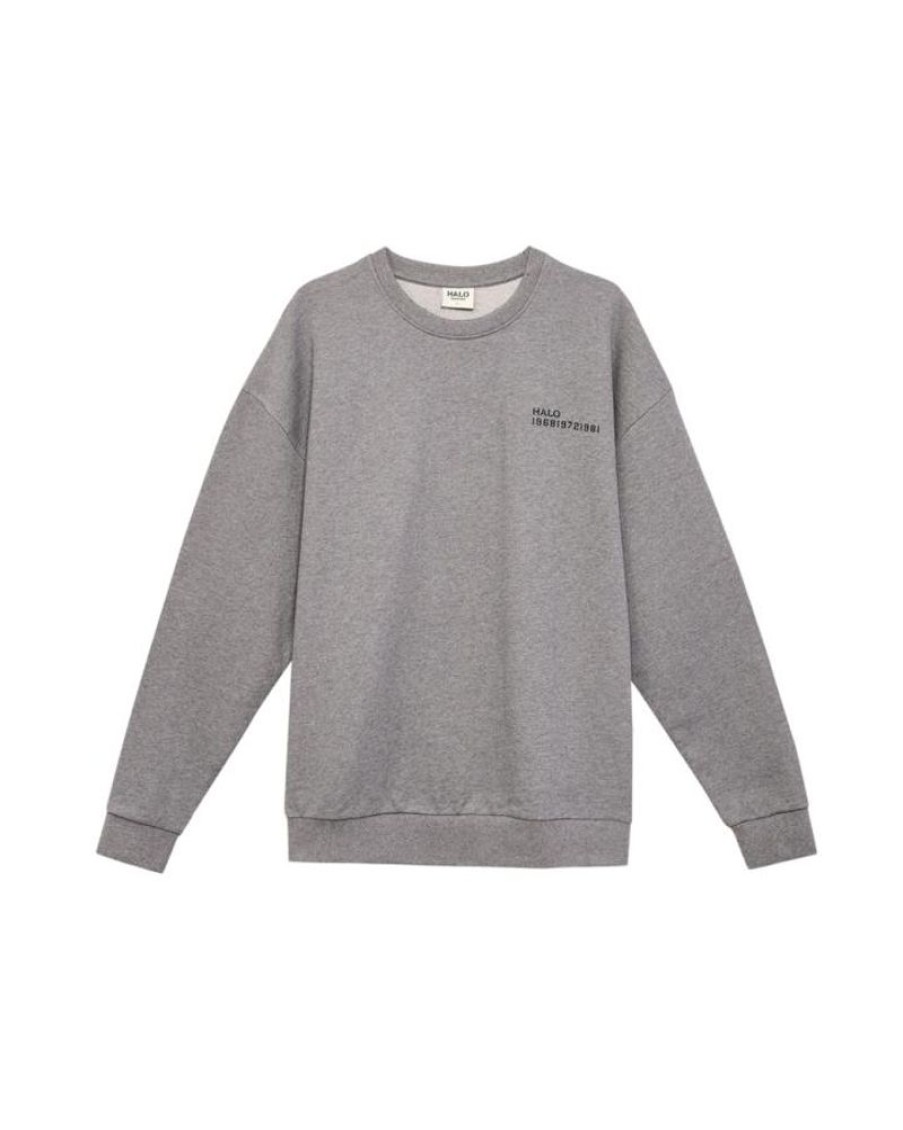 Men HALO Sweatshirts | Halo Cotton Crew Grey Melange