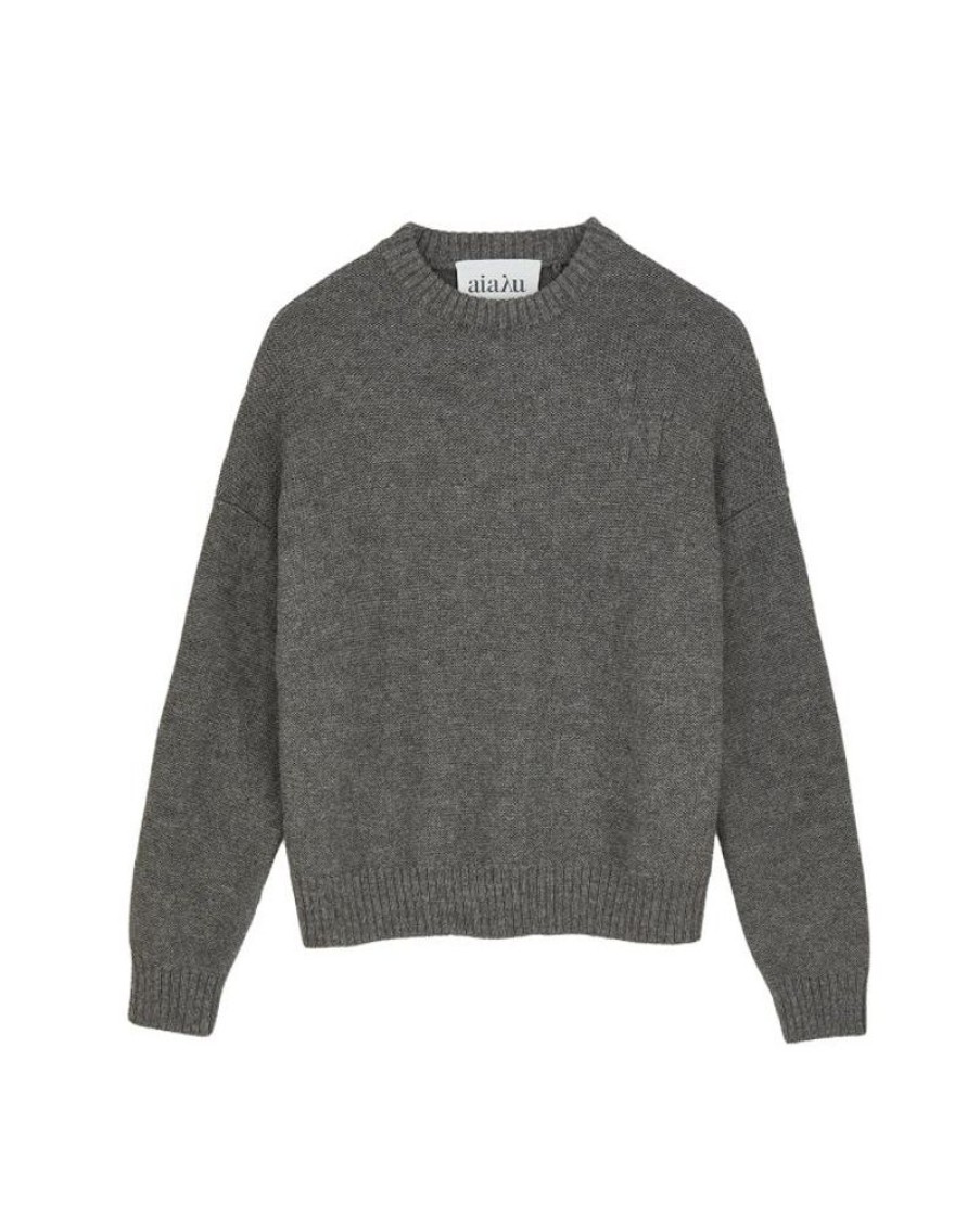 Women AIAYU Knitwear And Sweatshirts | Aiayu Highland Juna Pure Dark Grey