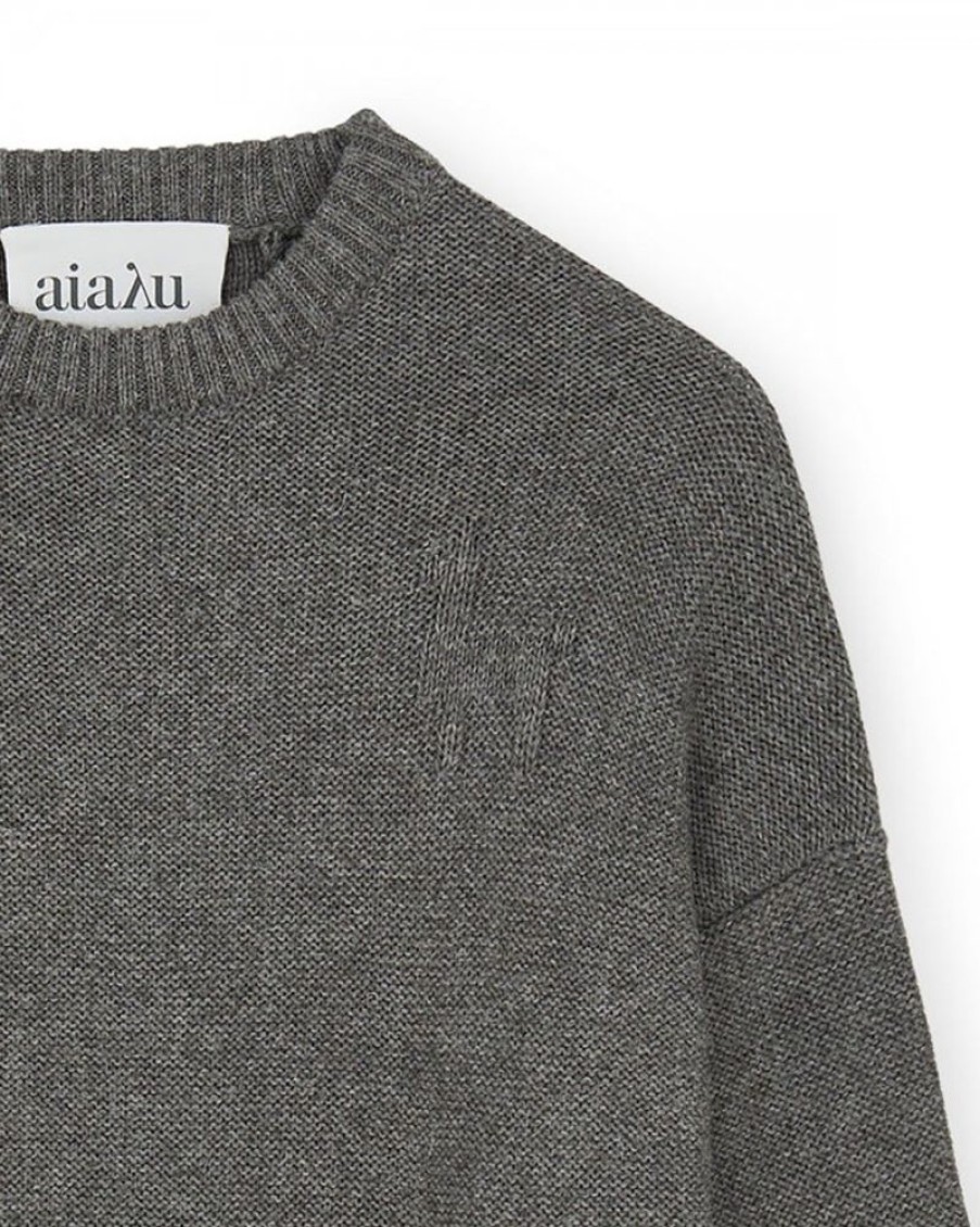 Women AIAYU Knitwear And Sweatshirts | Aiayu Highland Juna Pure Dark Grey