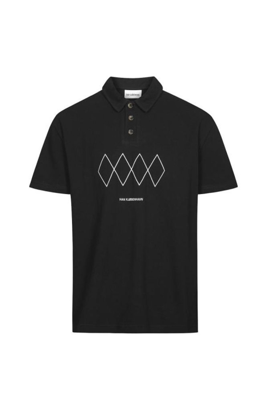 Men Han Kjøbenhavn Men Shirts | Han Kjobenhavn Polo Shirt Short Sleeve Black