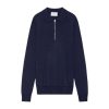 Men NN07 Knitwear | Nn07 Sergio Zip Polo 6605 Navy Multi