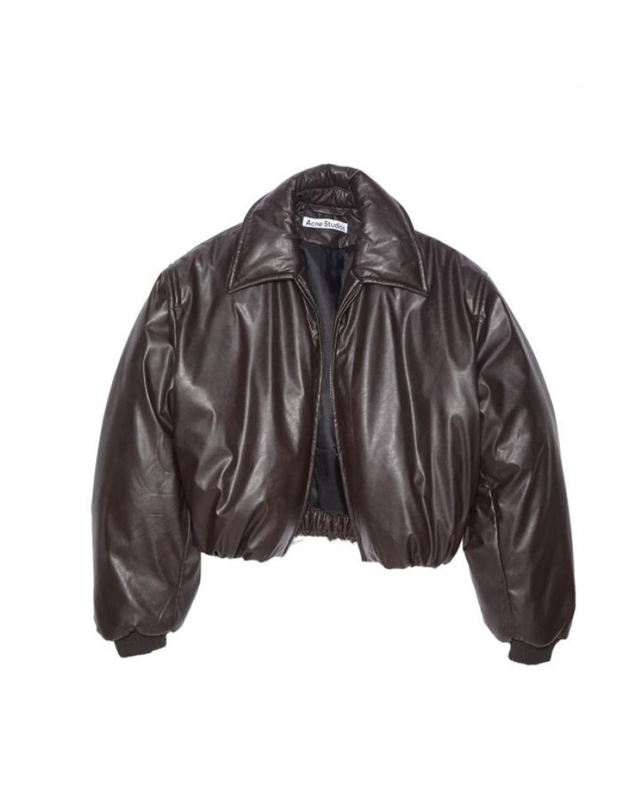 Women Acne Women Jackets | Acne Studios Onnea Coated Bomber Jacket