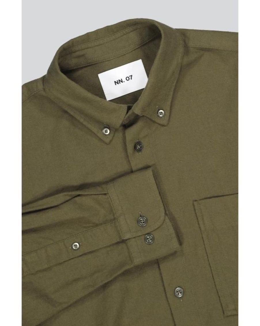 Men NN07 Shirts | Nn07 Arne Bd 5159 Dark Clay