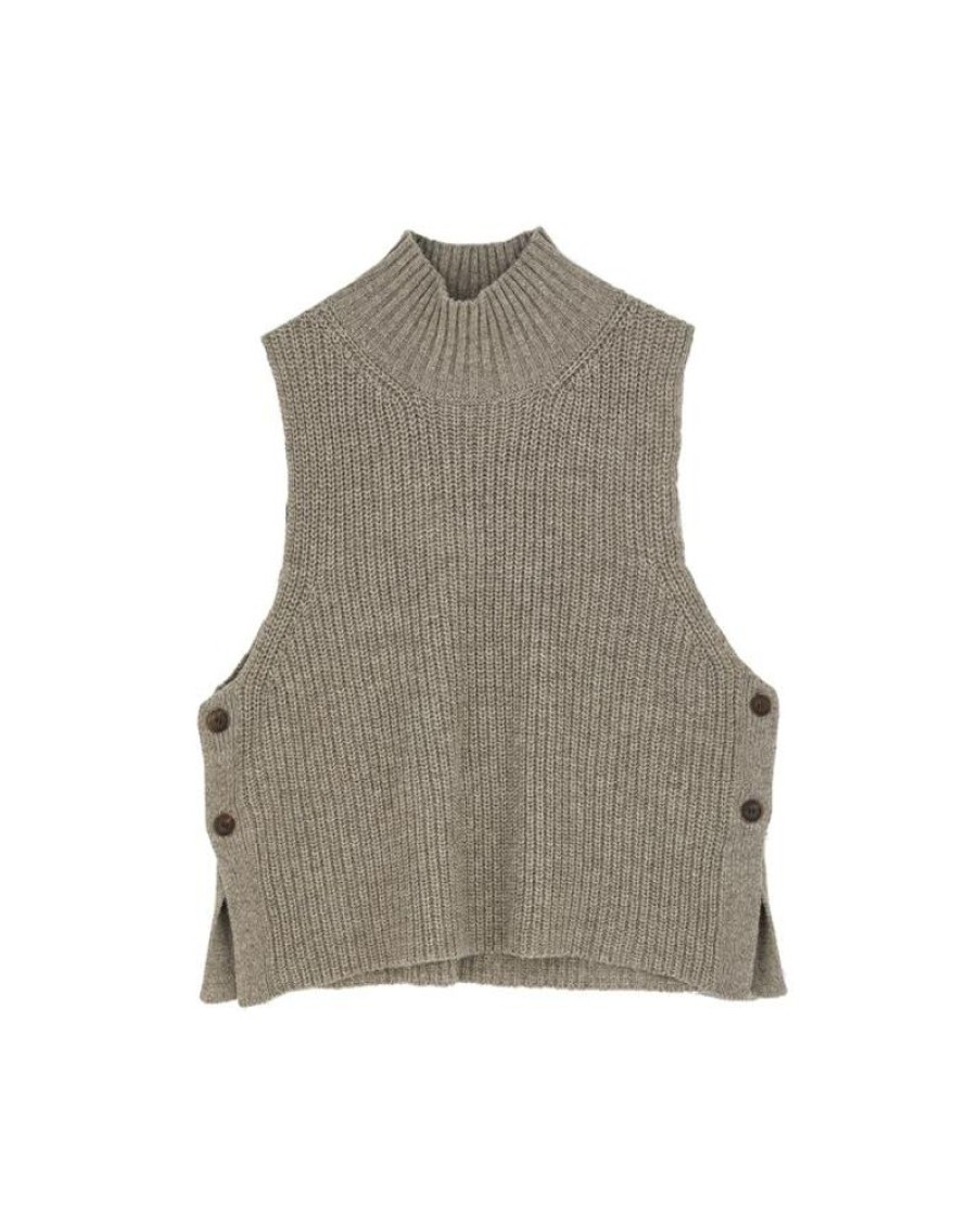 Women AIAYU Knitwear And Sweatshirts | Aiayu Rina Vest Pure Soil