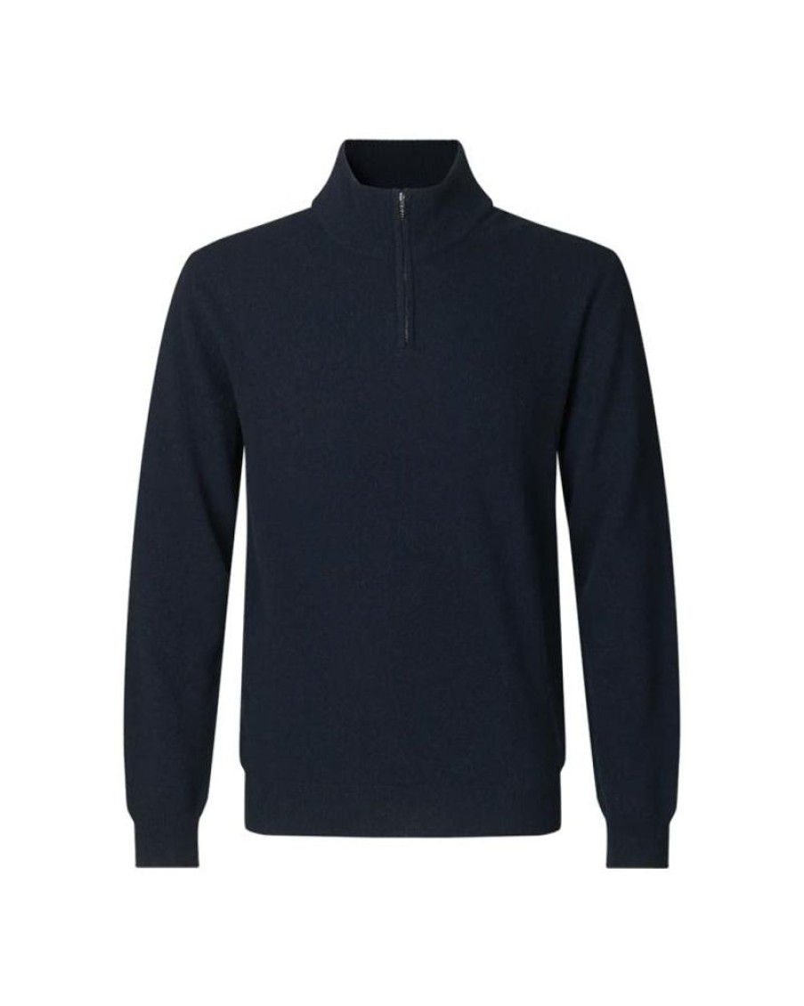 Men Mads Nørgaard Men Knitwear | Mads Norgaard Eco Wool Halfdan Knit Deep Well