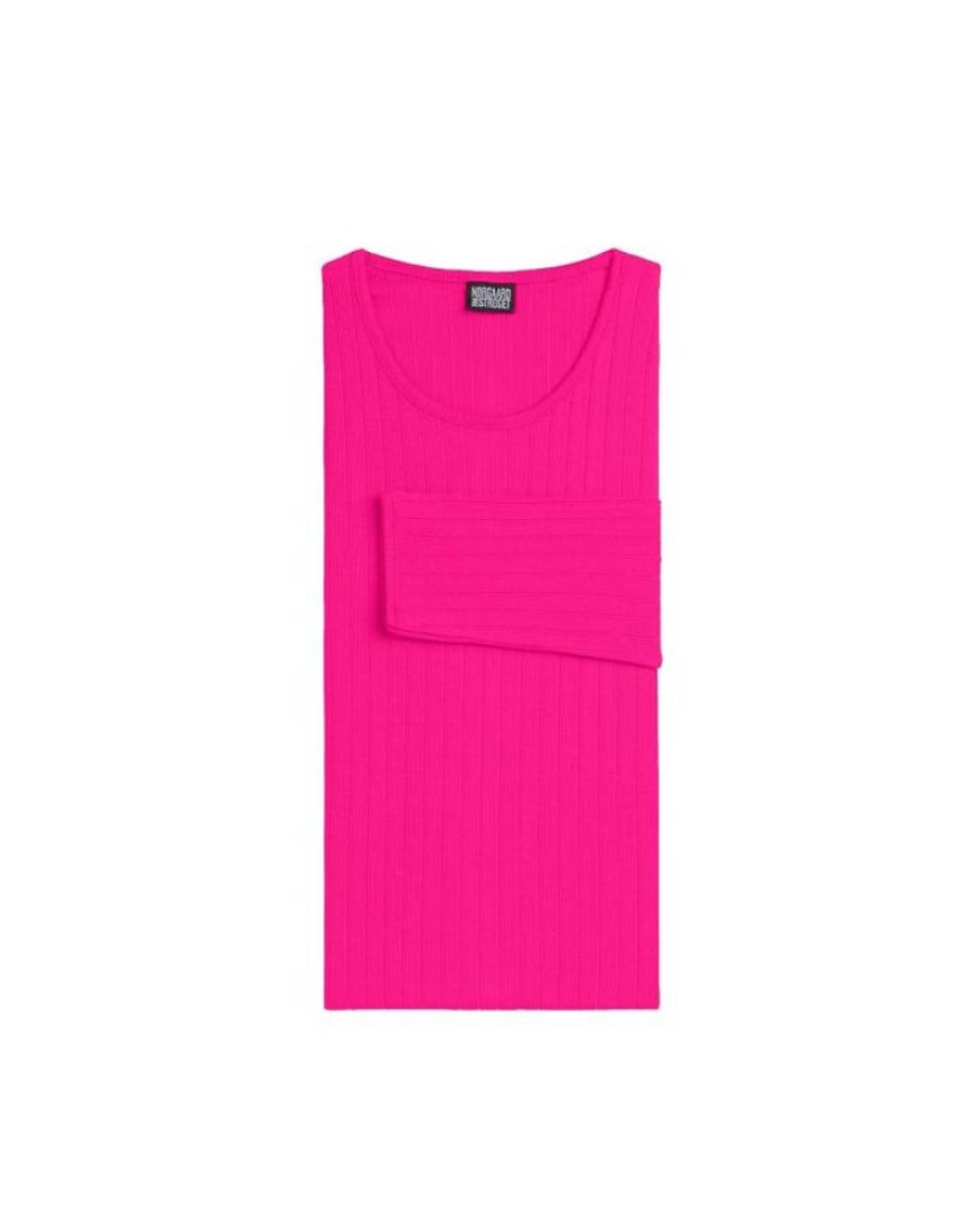 Women Nørgaard paa Strøget T-Shirts And Tops | Norgaard Paa Stroget 101 T-Shirt Solid Chock Pink