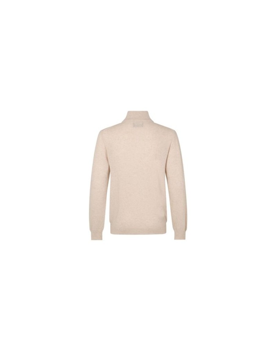 Men Mads Nørgaard Men Knitwear | Mads Norgaard Eco Wool Halfdan Knit Almond Milk