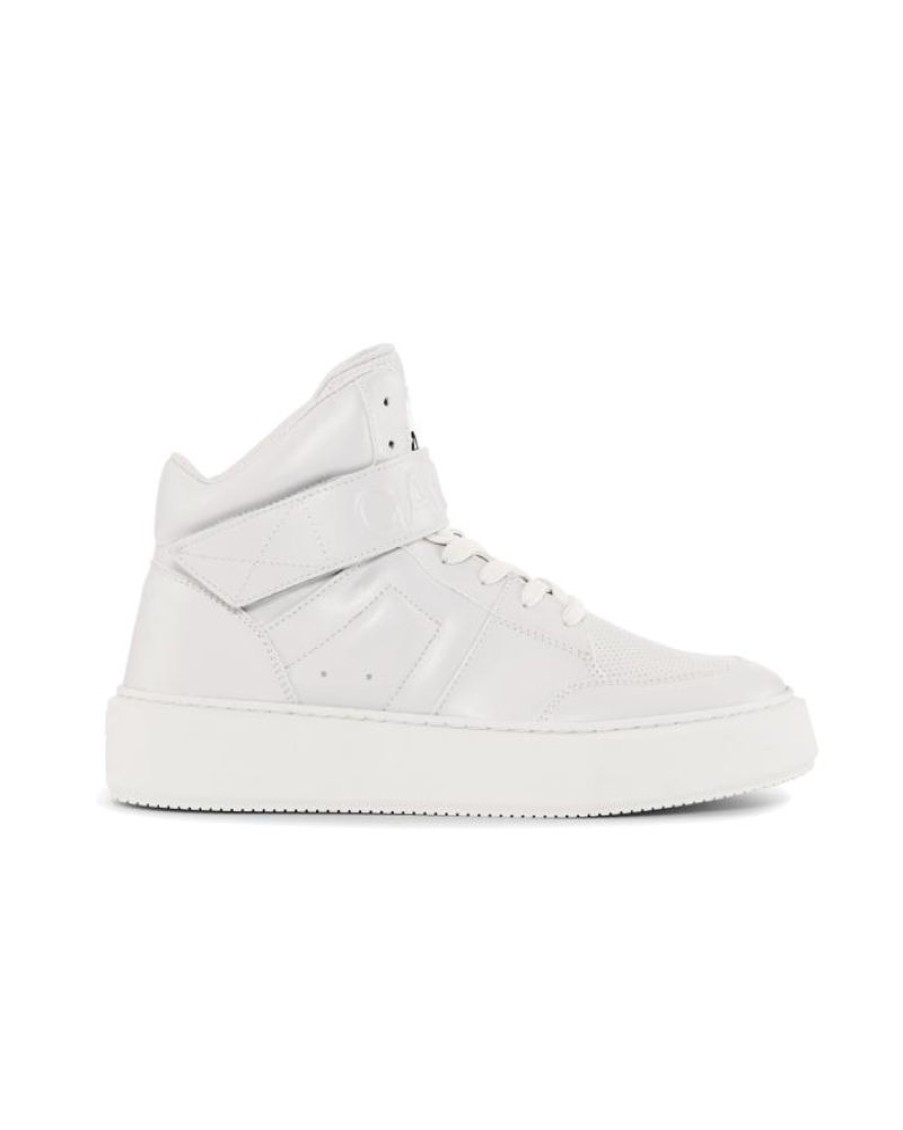 Women Ganni | Ganni S1966 Sporty Mix Cupsole High Sneaker Egret