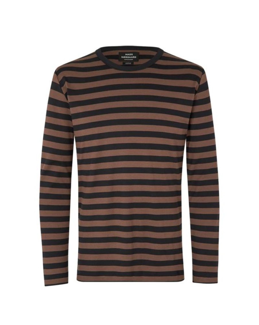 Men Mads Nørgaard Men Sweatshirts | Mads Norgaard Midi Rib Tobias Tee Ls Cub/Meteroite